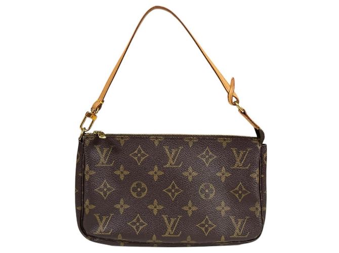 Borsa Louis Vuitton Pochette Accessoires Monogram Marrone