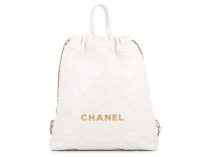 Borsa Chanel AS3859 in vitello lucido bianco
