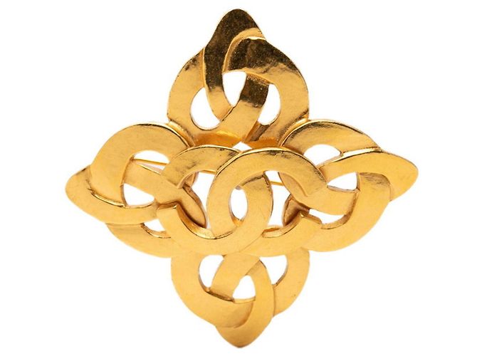Chanel Coco Mark Broschen mit Goldbeschichtung Golden