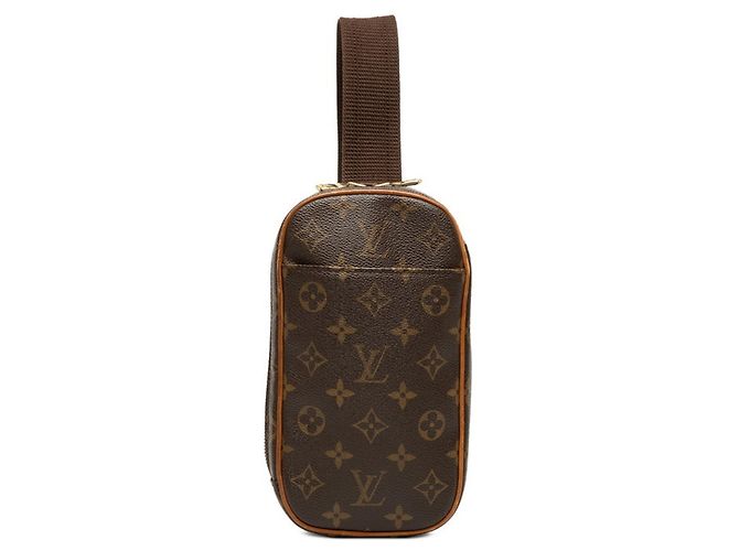 Bolsa Tiracolo Monogram Pochette Gange Louis Vuitton Marrom