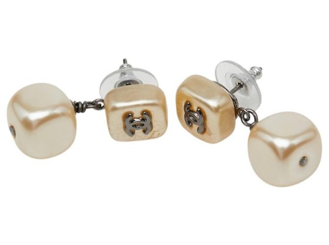 Boucles d'oreilles Coco Mark de Chanel en Or Doré