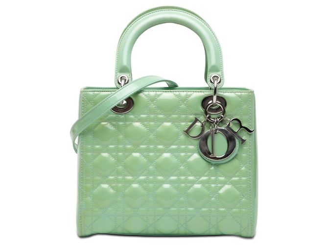 Christian Dior Cannage Lady Medium Handtasche Grün