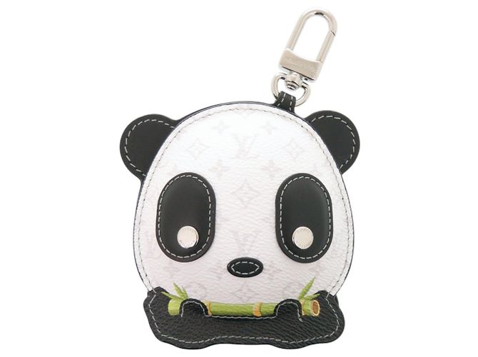 Chaveiro Louis Vuitton LV Panda Monogram Marrom Preto Branco