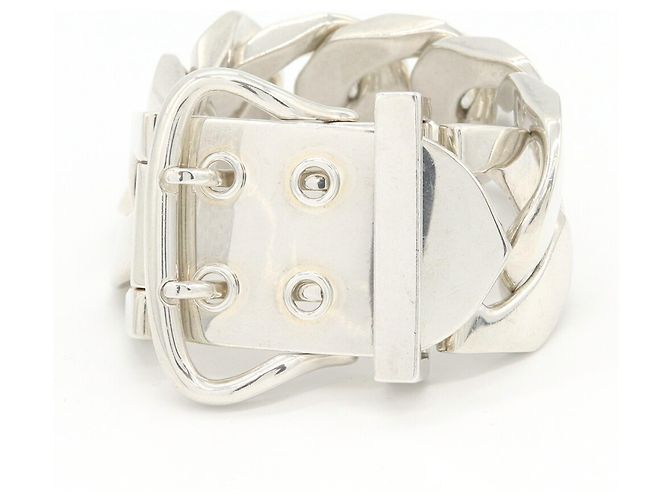 Hermès Pulsera charm de plata de ley Hermes 