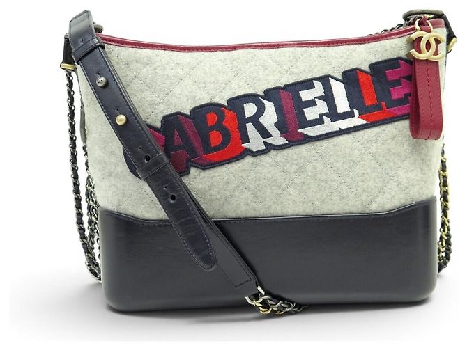 BORSA CHANEL GABRIELLE GM IN FELTRO MATELASSÉ E PELLE