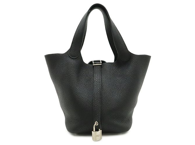 Hermès Picotin Lock PM Ledertasche in Schwarz