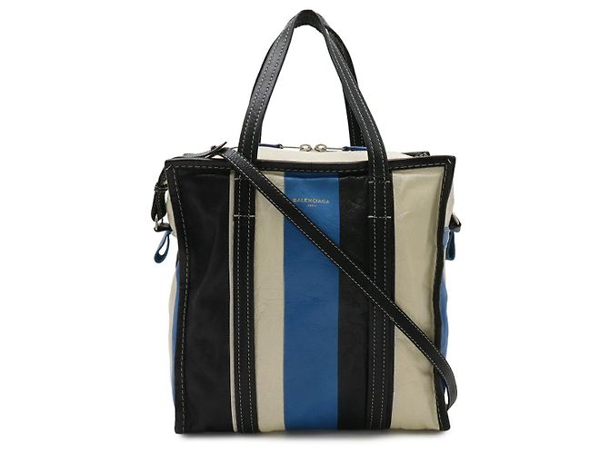 Balenciaga Bazaar Leder Tragetasche Schwarz
