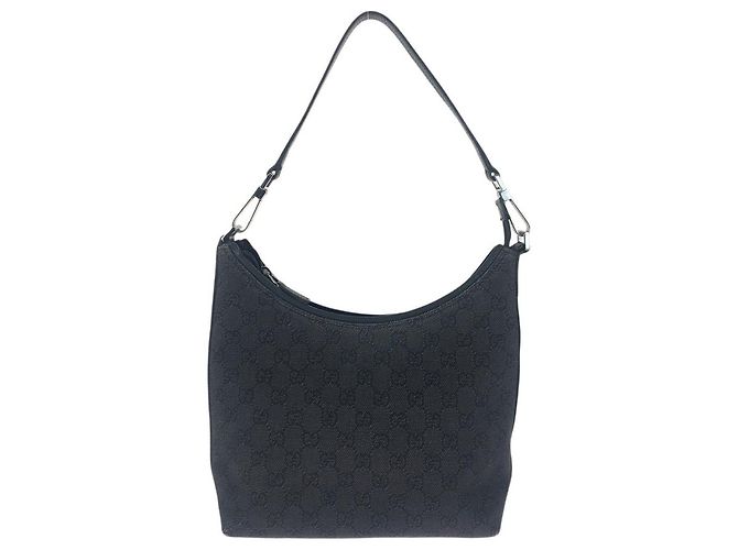 Borsa a tracolla Gucci GG Canvas e Pelle Nero