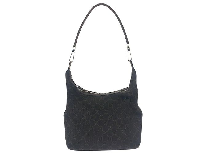 Borsa a tracolla Gucci GG Canvas e pelle Marrone