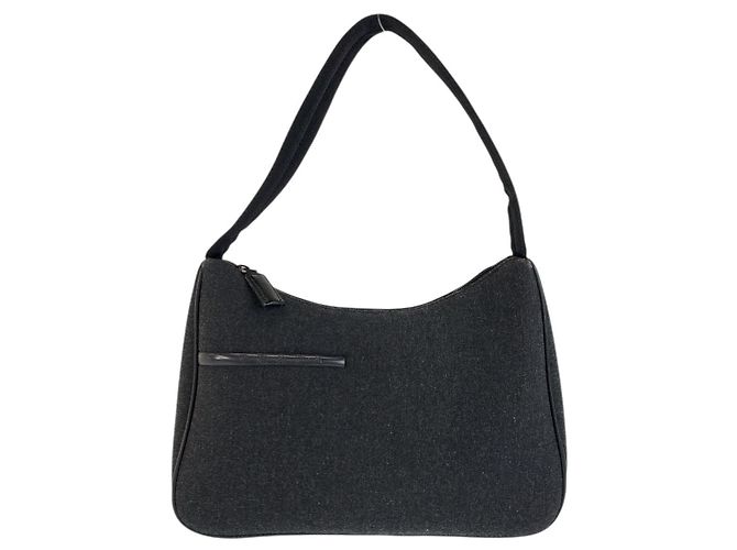 Bolsa de lã e nylon Prada Cinza