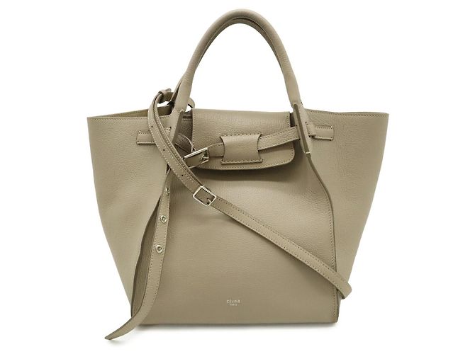 Céline Celine Leather Big Bag Small 2WAY Handtasche Grau