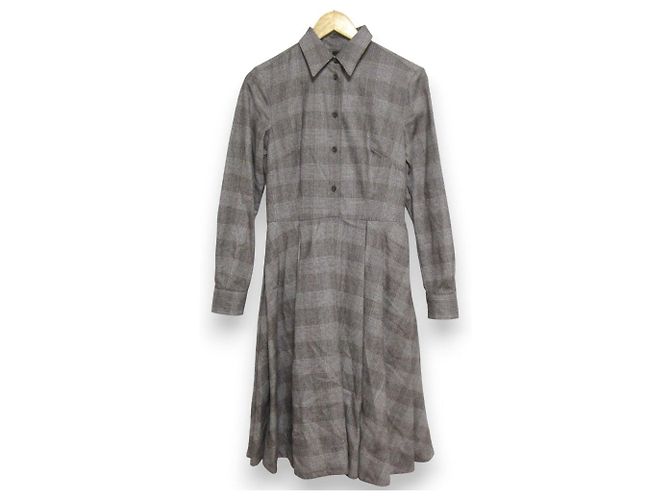 Autre Marque Langes Hemdkleid aus Woll-Kaschmir-Mischung Aspesi Braun