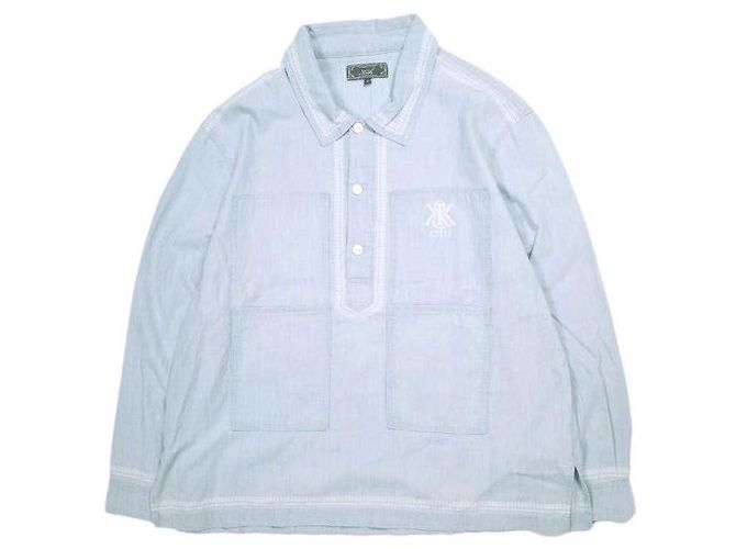 Autre Marque CAMICIA KITH NYC CHAMBLAY PATERSON in misto cotone Blu