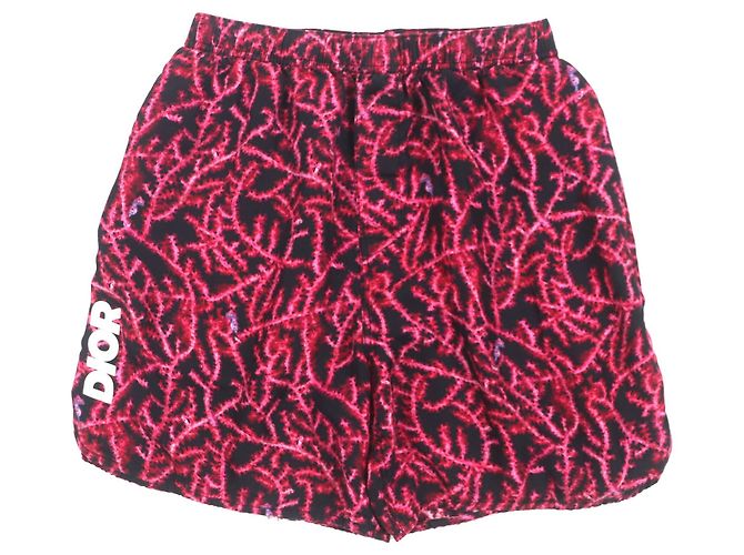 Short de seda Dior Preto Rosa