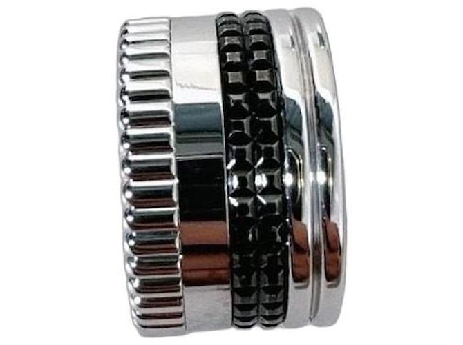 Boucheron Quatre Black Series Platin & Keramik Ring Silber