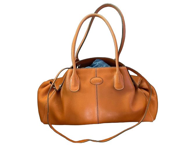 Tod's Bolsa de couro granulado laranja