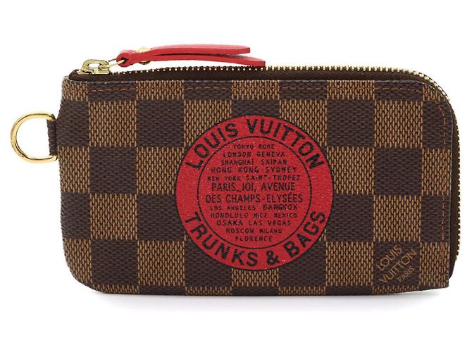 Louis Vuitton T&B Damier Pochette Cles Wallet Brown Damier ebene