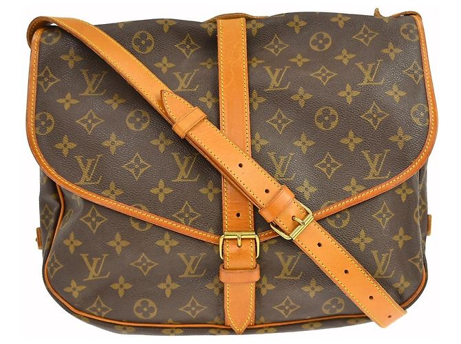 Bolsa Louis Vuitton Saumur em Canvas Monogram 35 Marrom