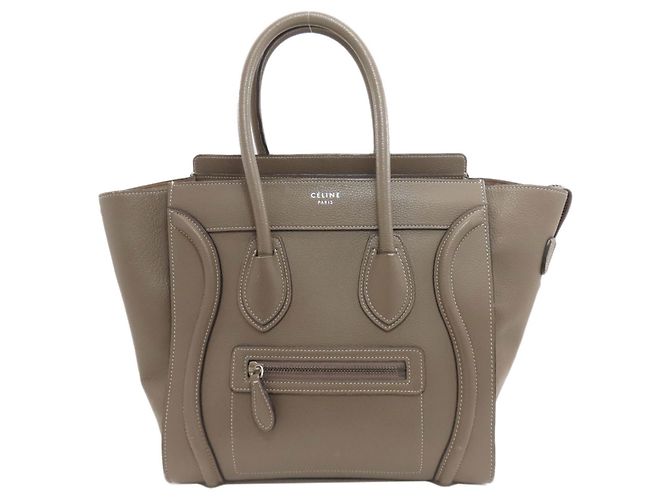Céline Bolsa Micro Luggage Celine Cinza