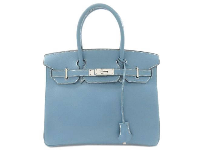 Hermès Sac à main Hermes Birkin 30 en Blue Jean Bleu