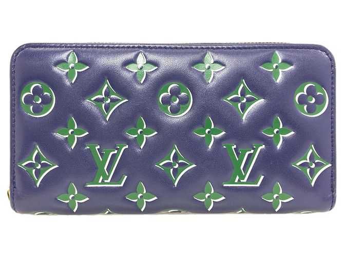 Louis Vuitton M82642 Coussin Zippy Wallet Blue Green