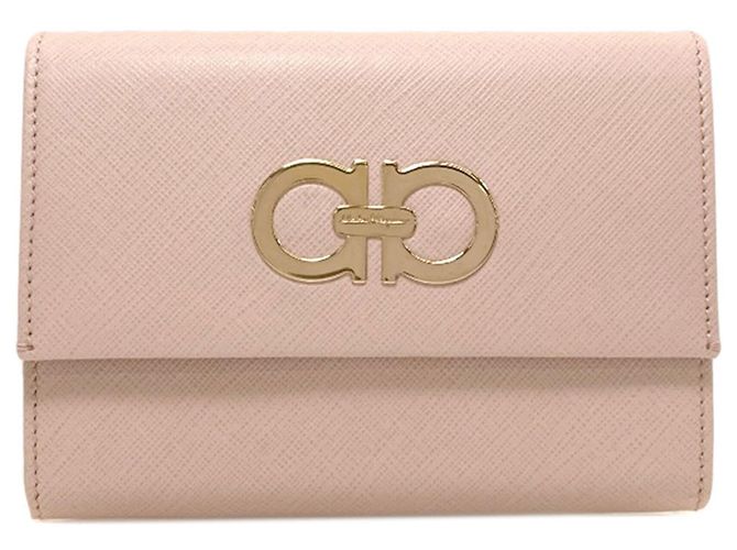 Cartera Bi-fold Gancini Salvatore Ferragamo Rosa