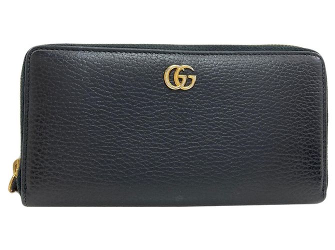 Marmont Carteira longa de couro de bezerro Gucci Preto