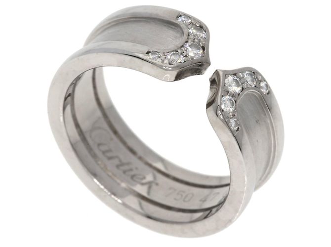 Cartier C2 Ring SM Diamant in 18K Weißgold
