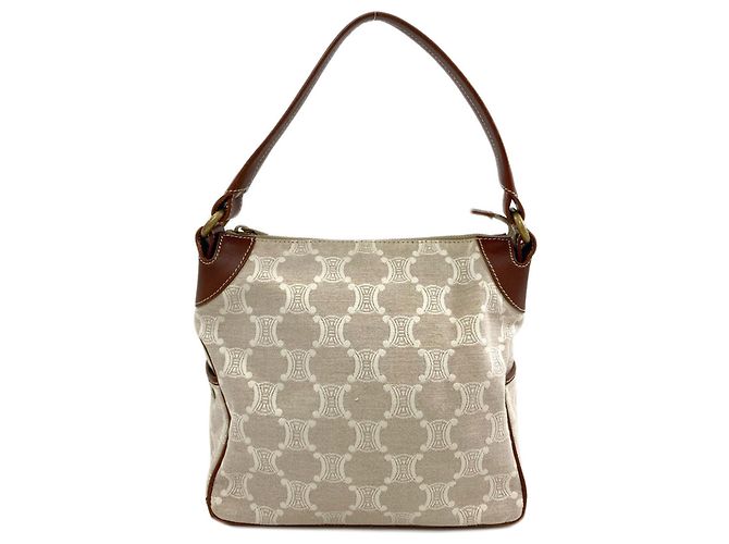 Céline Sac cabas Celine Macadam Canvas Marron Beige