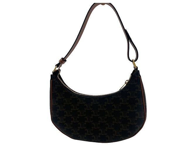Céline Celine Ava Triomphe Canvas Small Marron