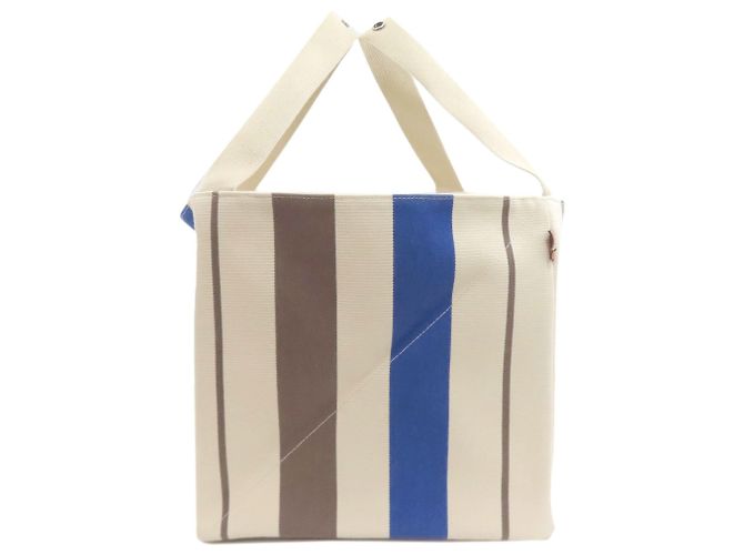 Hermès Borsa Tote Hermes Zulu PM Marrone Bianco Blu