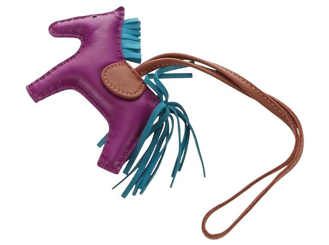 Hermès HERMES Rodeo PM Charm Leder Lila Authentisch 178894M