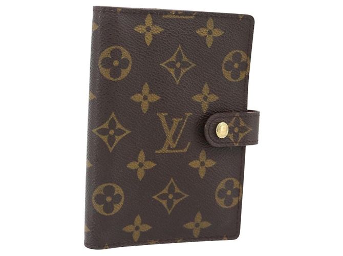 LOUIS VUITTON Monogram Agenda PM Day Planner Cover R20005 LV Auth BA13241