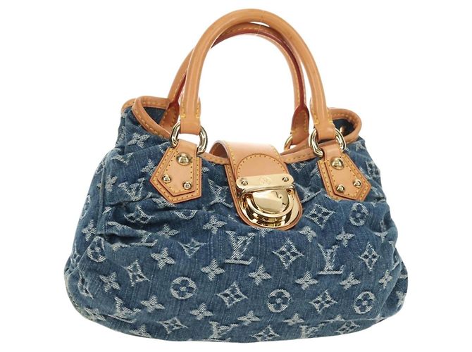 LOUIS VUITTON Borsa Preity Monogram Denim Blu M95020 LV Auth 181366SAM
