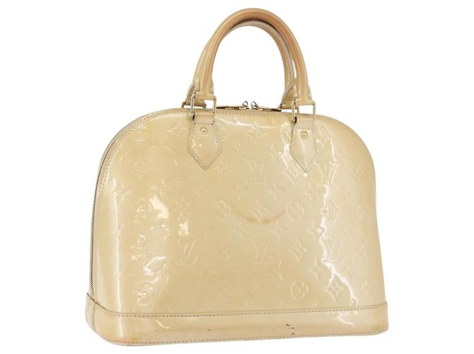 LOUIS VUITTON Monogram Vernis Alma PM Handtasche Broncorail M91445 LV Auth bs35404