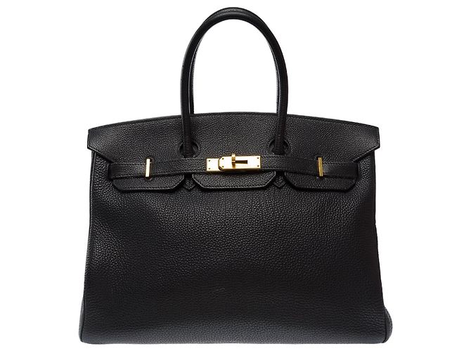 Hermès Bolsa HERMES Birkin 35 em Couro Preto - 103558
