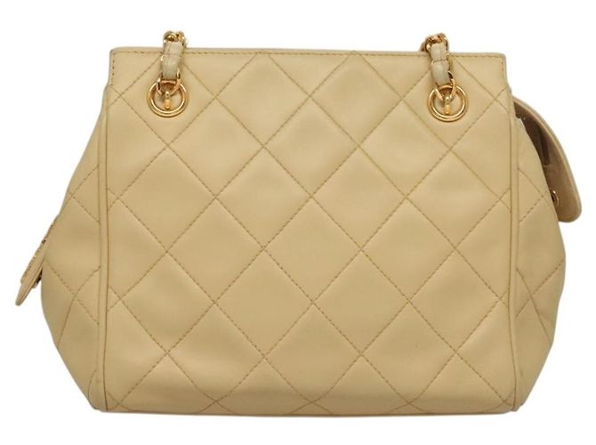 Chanel Chain Leather Beige