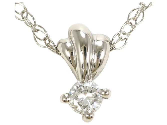 Autre Marque Platin-Halskette mit Diamant