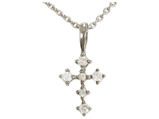 Autre Marque 10K Weißgoldkette mit Diamant Golden