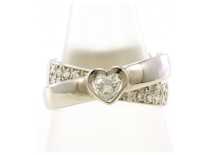 Autre Marque Platinring mit Diamant