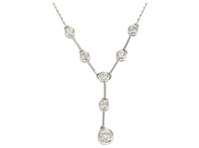 Autre Marque Colar de platina e diamantes