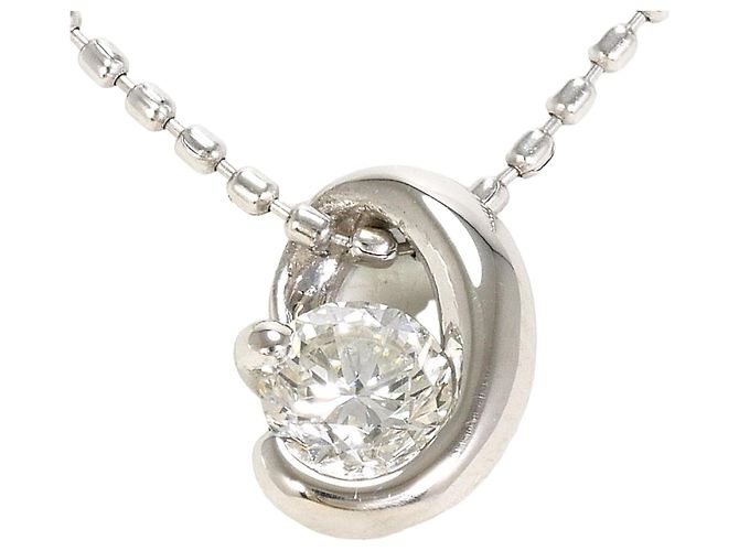 Autre Marque Platin-Diamant-Halskette