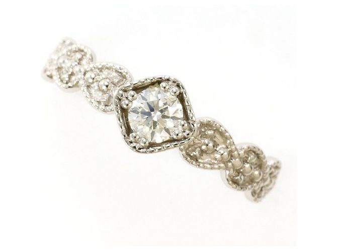 Autre Marque Platinring mit Diamant 
