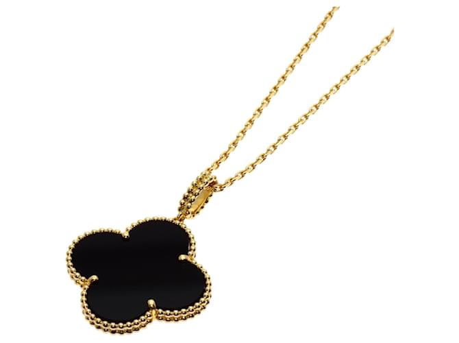Colar Magic Alhambra em ônix em ouro amarelo 18K de Van Cleef & Arpels 