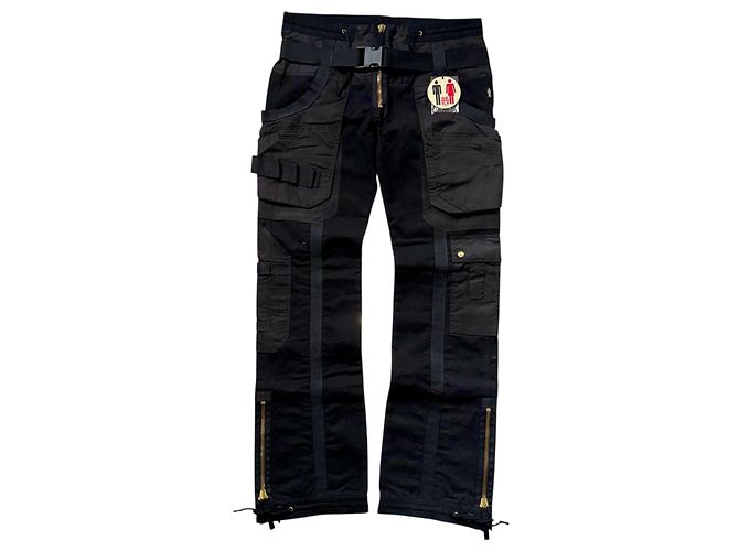 Jean Paul Gaultier AW2003 Cargohose Schwarz