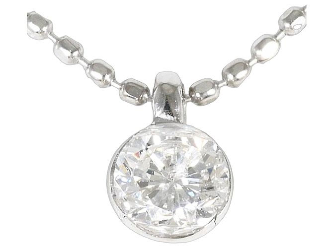 Autre Marque Platinhalskette PT900/PT850 mit Diamant