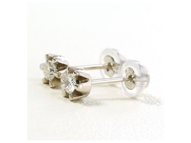 Autre Marque PT900 Platin-Steckohrringe mit Diamanten