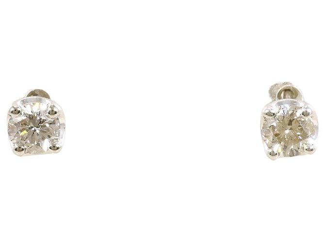Autre Marque PT900 Platin-Steckohrringe mit Diamanten