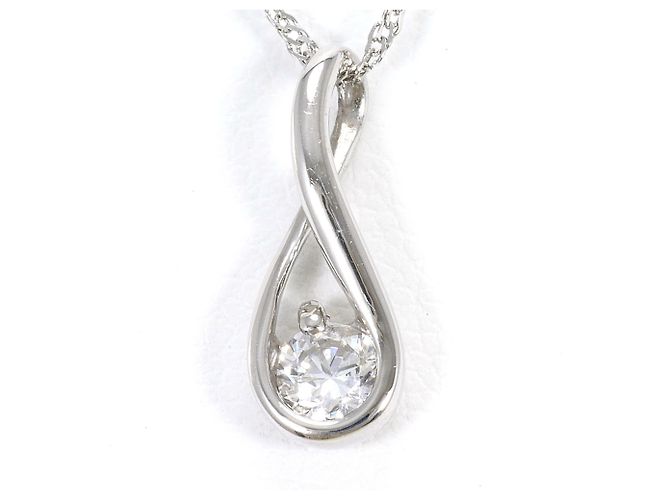 Autre Marque PT900 Platin- und Diamant-Halskette