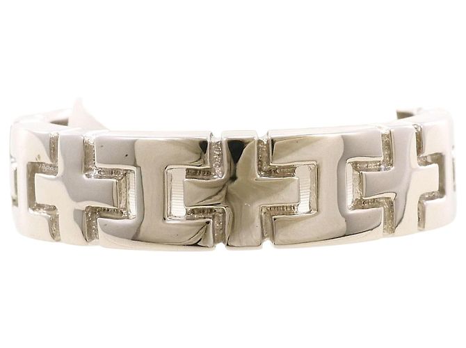 Autre Marque Anello a fascia in oro bianco 14K D'oro
